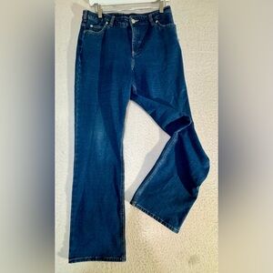 Lands' End Women's Straight Leg Jeans in Deep Blue